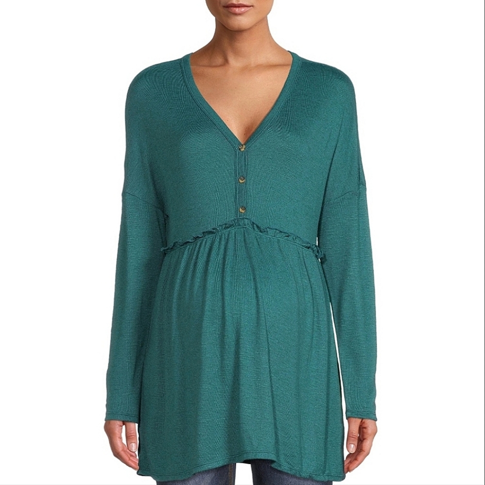 Time and Tru • Henley • Long Sleeved • Maternity • Baby Doll Top